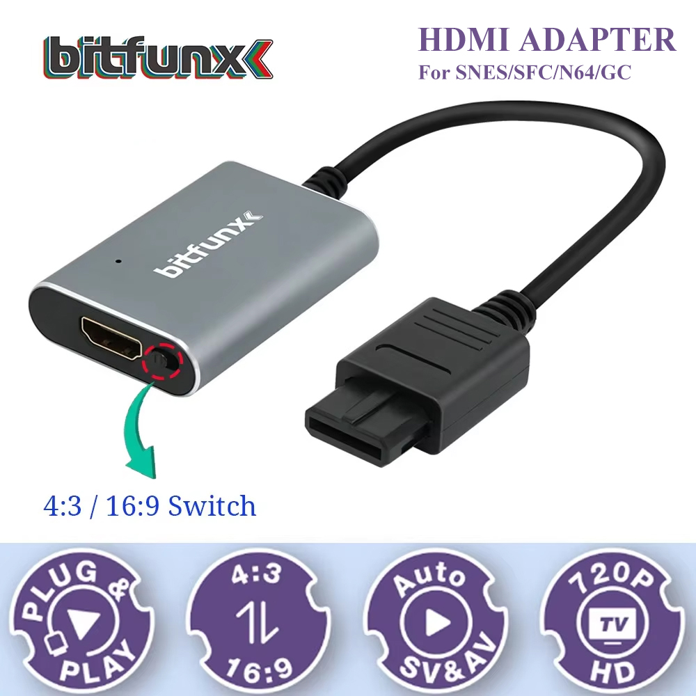 Gaming Console In Tv - Bitfunx 720P Svideo / AV To