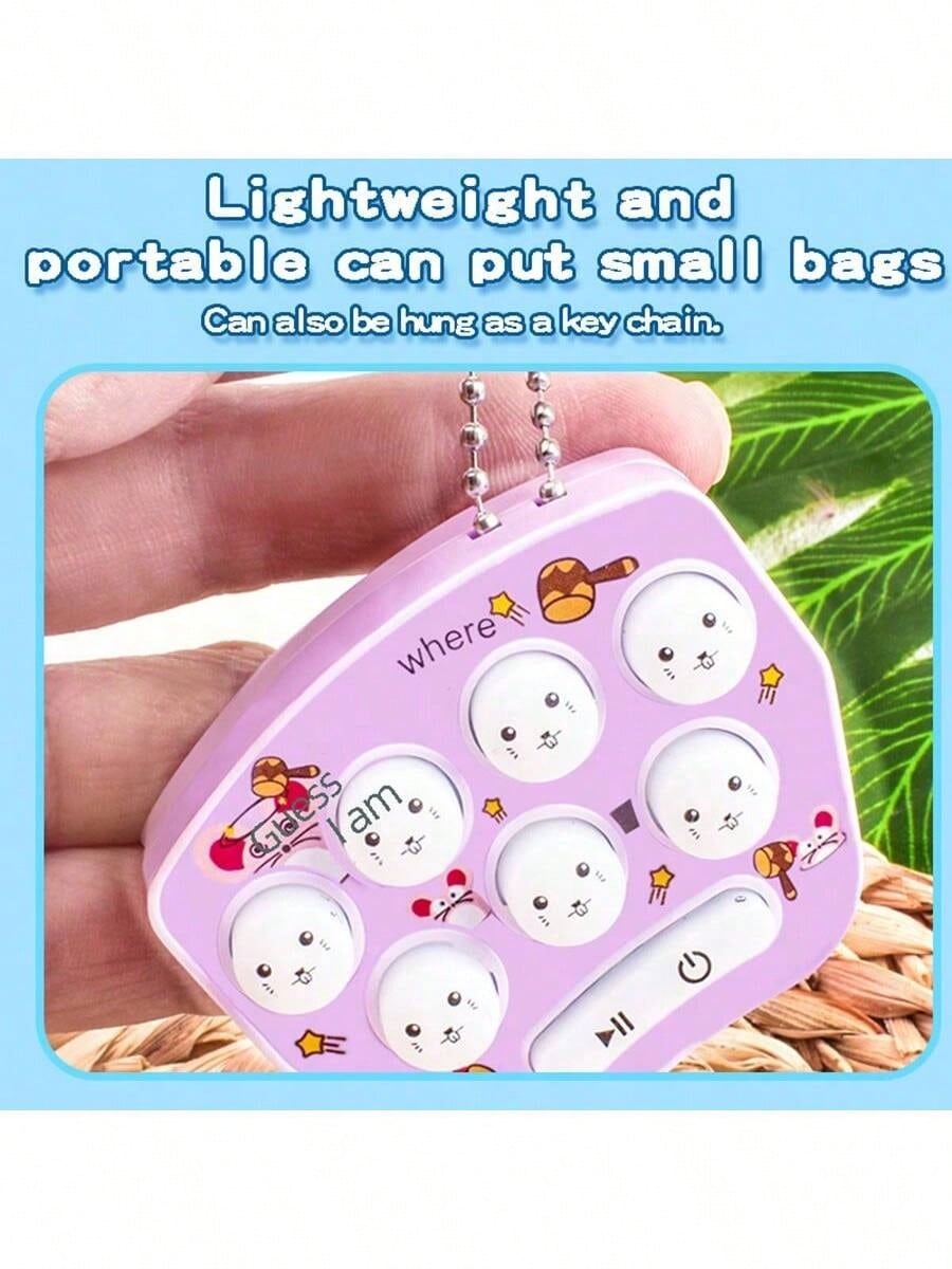 Gaming Console Keychain - //Whac-A-Mole Mini Handheld Game Console Cartoon