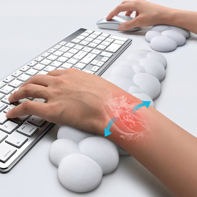 Gaming Console Cloud - Mouse Pad With Wrist Rest Keyboard