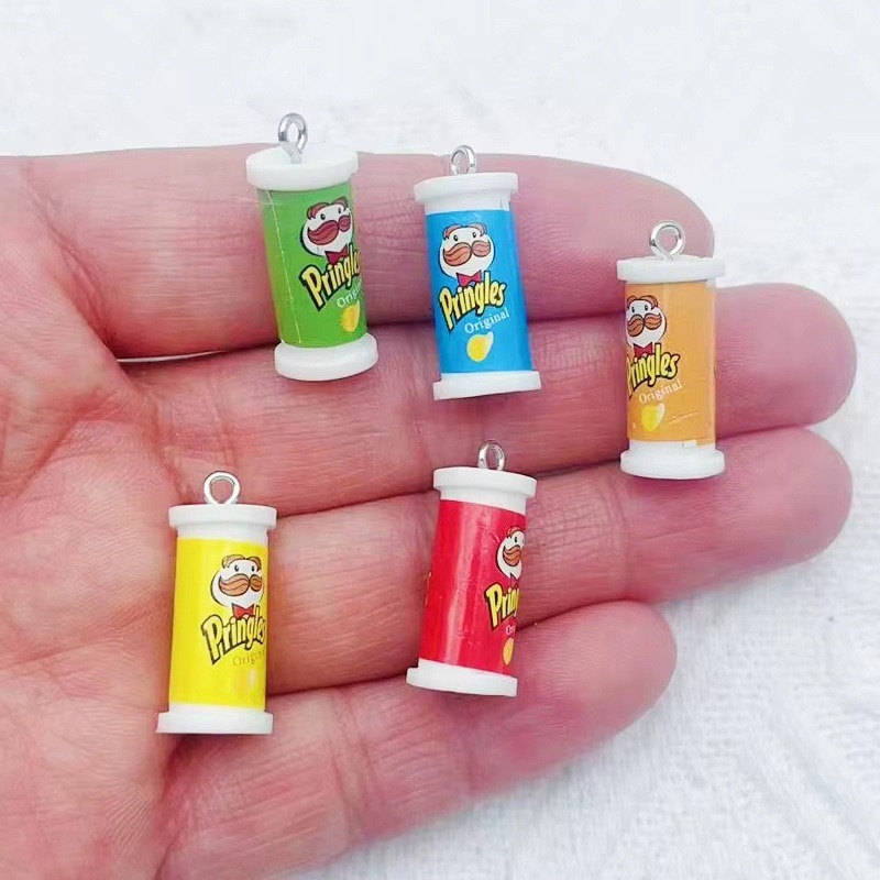 Gaming Console Keychain - 10pcs Simulation 3D Bucket Potato Chips