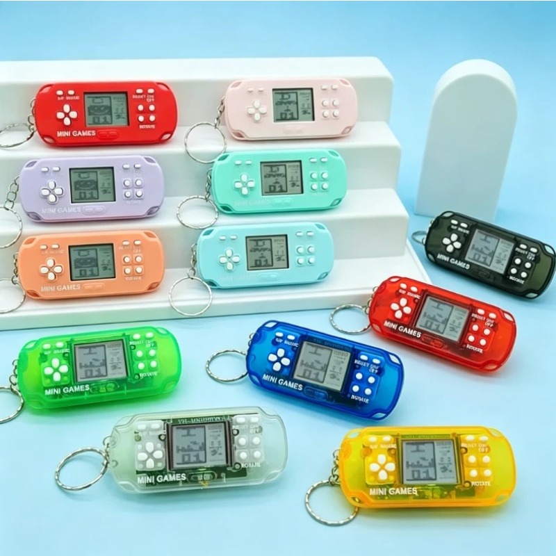 Gaming Console Old School - Keychain Videogames Mini Handheld Game Console