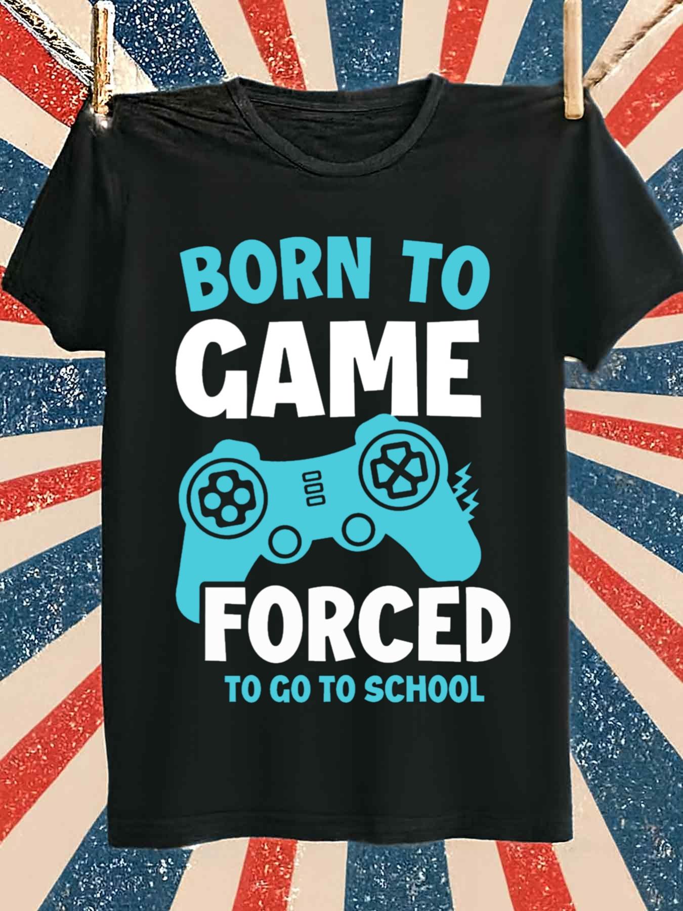Gaming Console Logo - Born to Game Men's Gaming T-Shirt