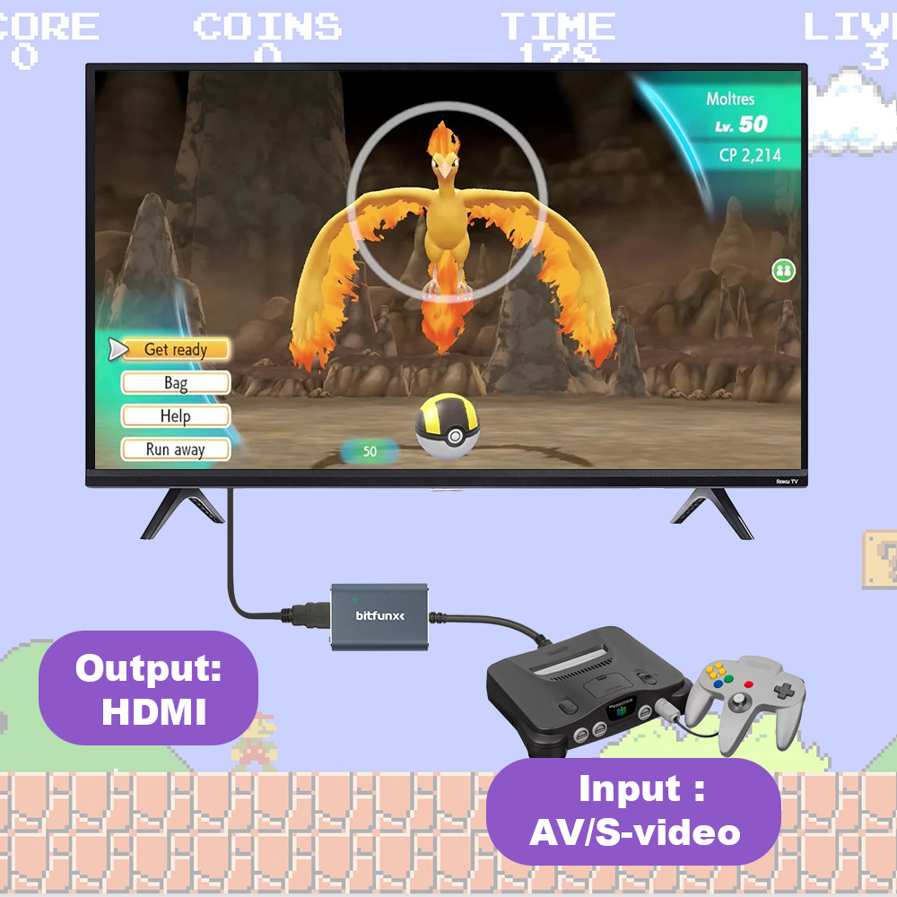 Bitfunx 720P Svideo / AV To HD - огляд і ціна Gaming Console In Tv