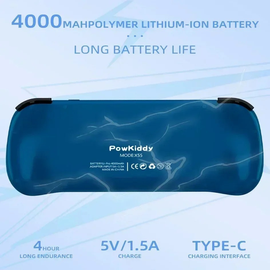 POWKIDDY X55 Handheld Game Con - огляд і ціна Gaming Console Handheld Android