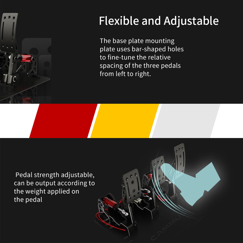 CAMMUS LC100 Load Cell Pedals  - огляд і ціна Racing Pedal Set