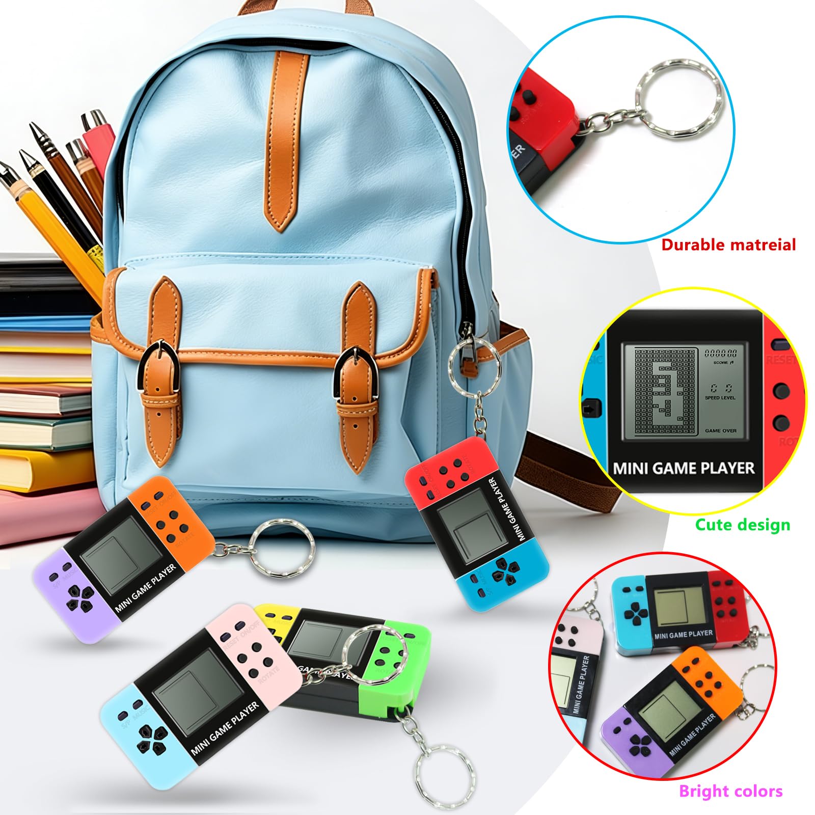 10-120pcs Kids Mini Handheld G - огляд і ціна Gaming Console Keychain